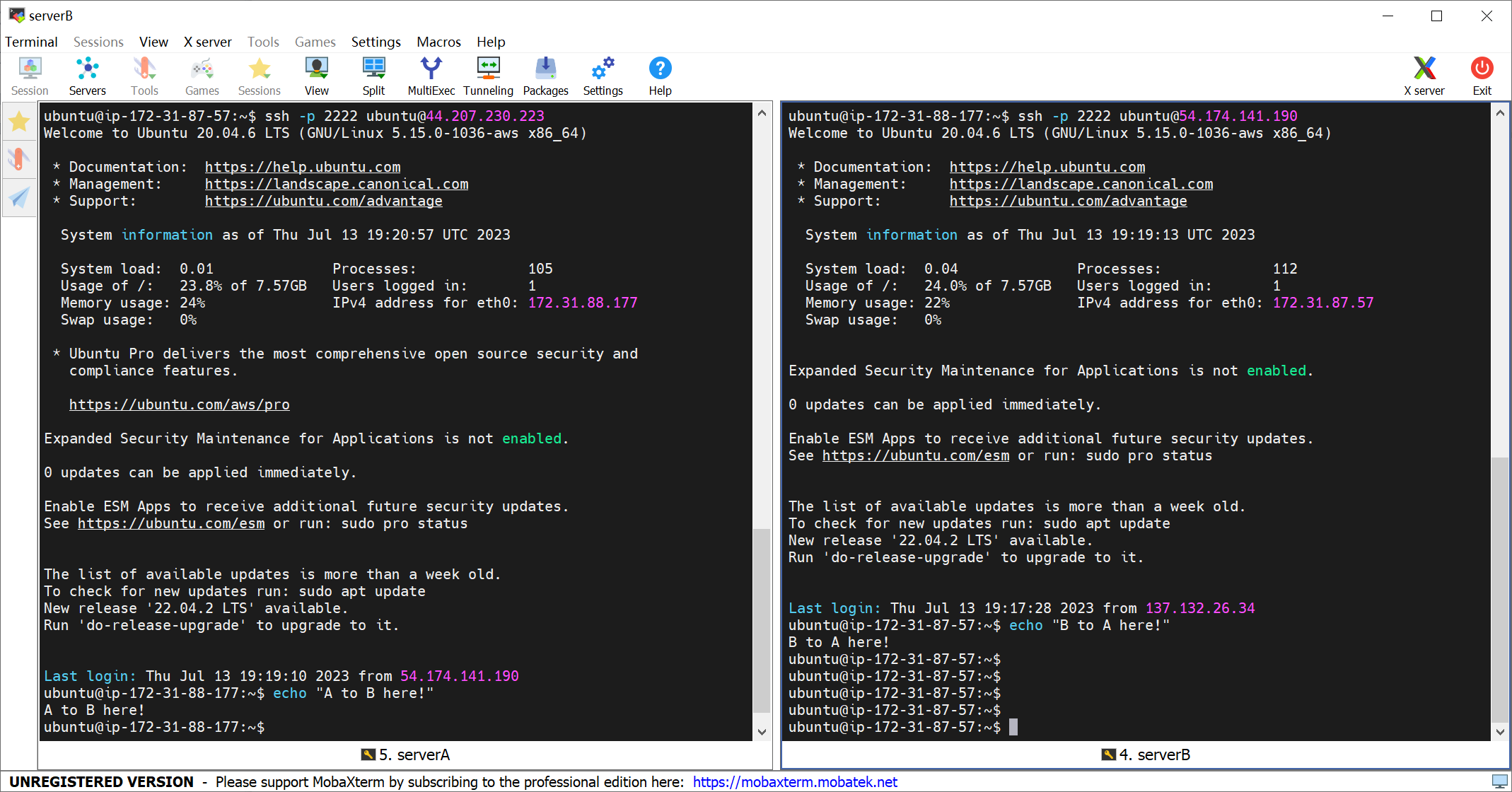 Figure 9: Passworld-less SSH in port 2222